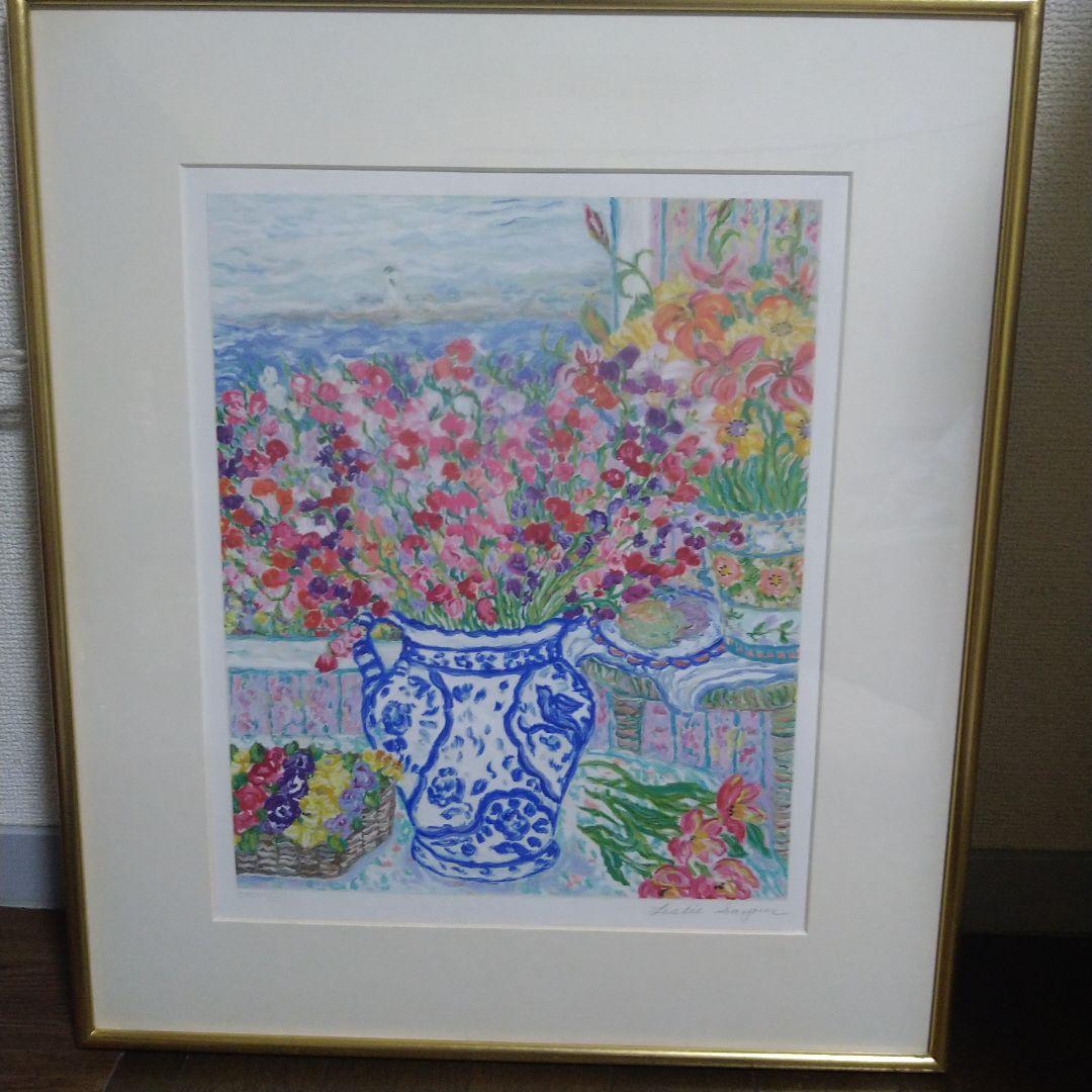 レスリーセイヤー　シルクスクリーン　フラワーファンタジー