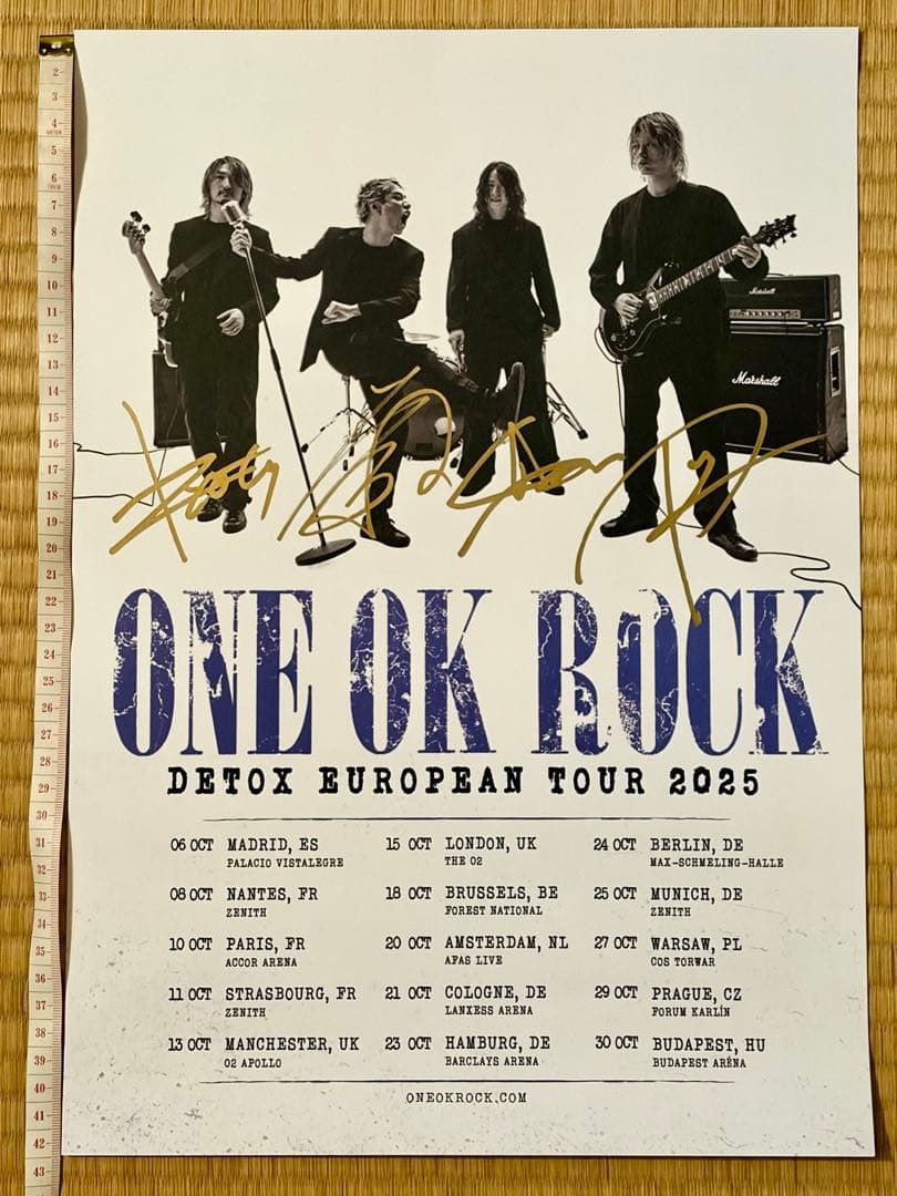 ONE OK ROCK DETOX TOUR 2025 サインポスター ワンオク