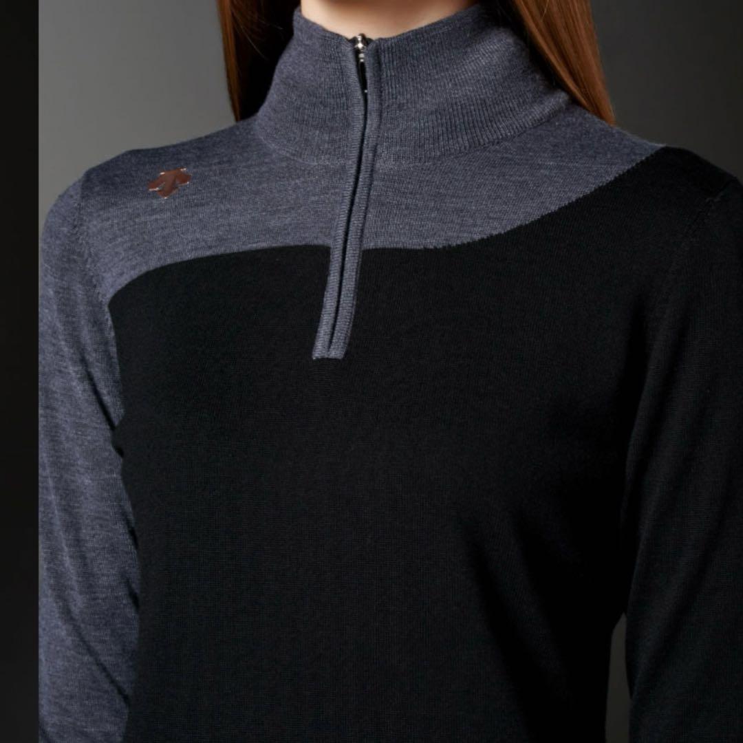 デサント ジップスタンド セーター