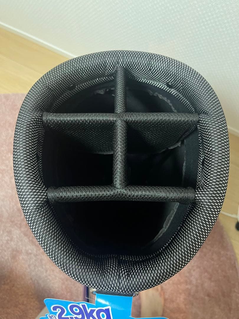 ゴルフ　ミズノ　軽量キャディバッグ　黒赤