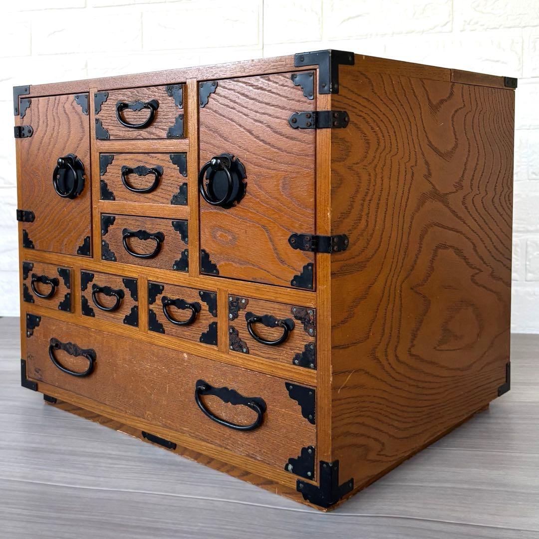 小箪笥 芳次作 和家具 レトロ アンティーク 木製小物入れ収納箱 裁縫箱 薬箪笥