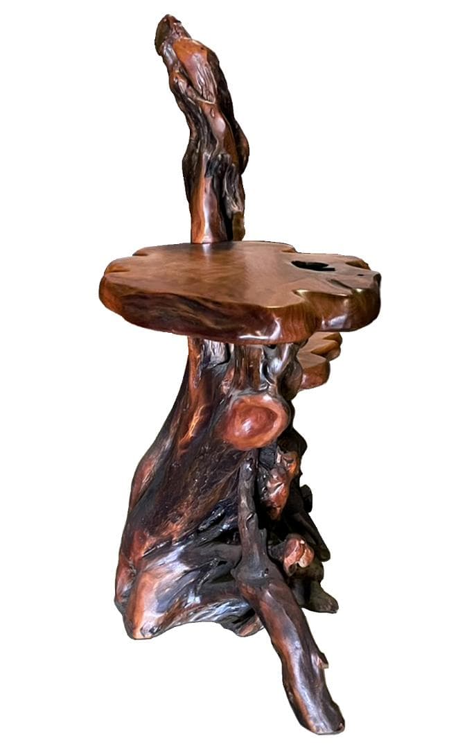 【入手困難 定価60万】高級木製2段テーブル　アンティーク　アジア家具⑪