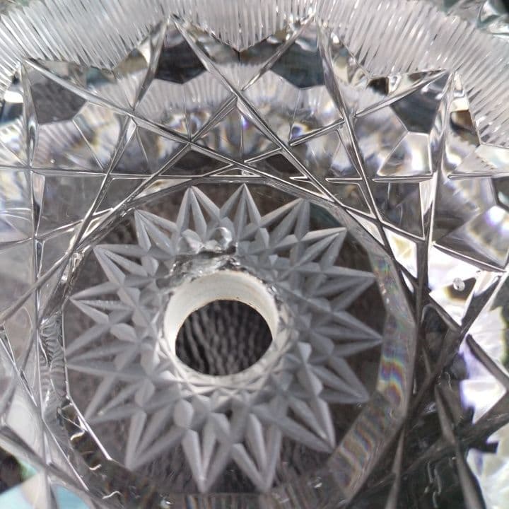 イギリスアンティーク⭐︎クリスタル星模様灰皿⭐︎阪急「英国アンティーク展」購入品