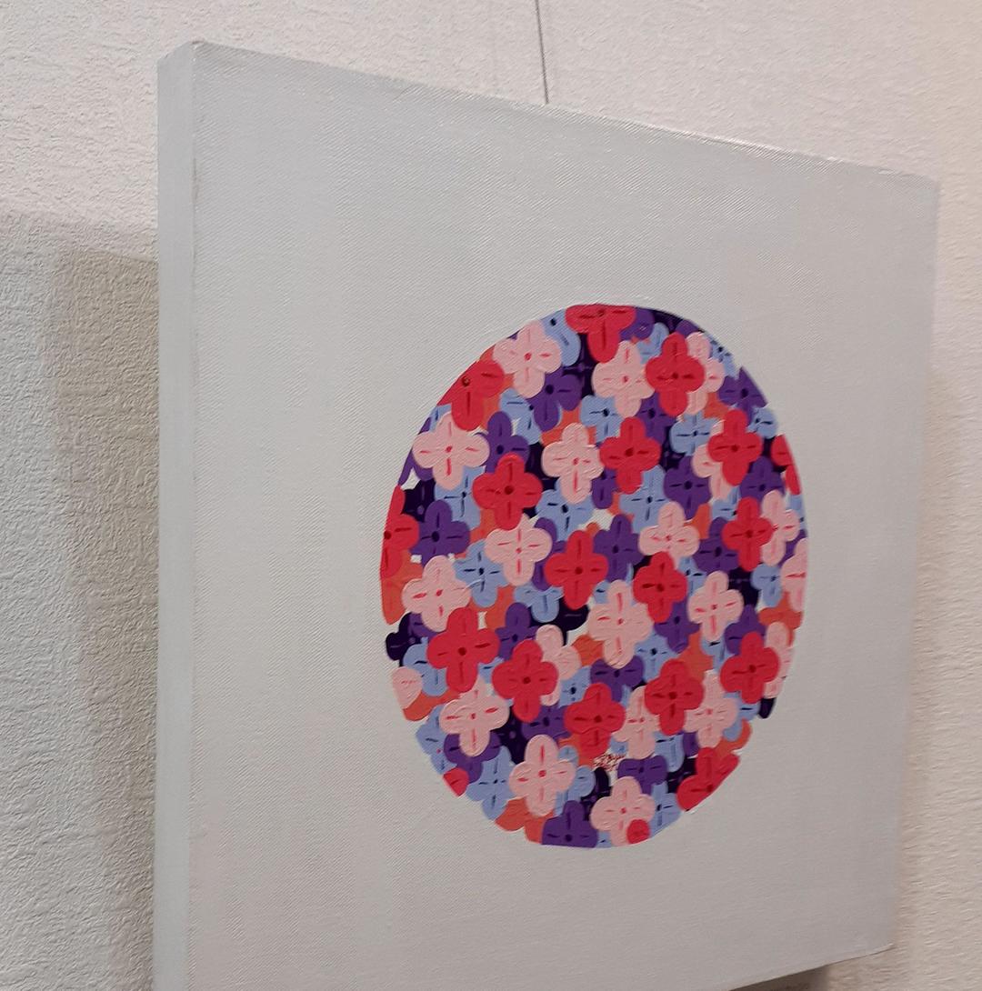 紫陽花　あじさい　キャンバス　S8号　画家　小楠アキコ作品　S8号