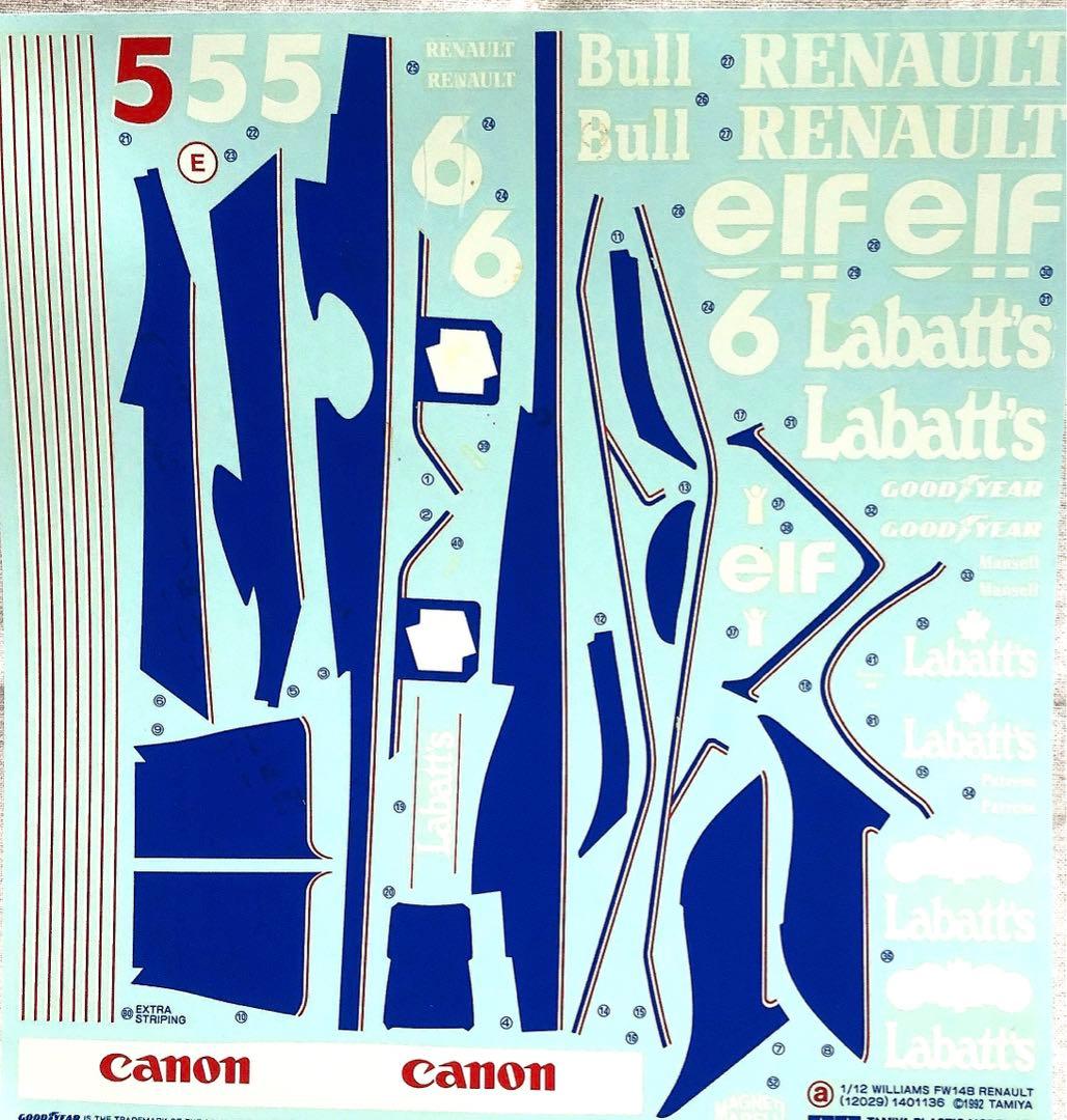 タミヤ1／12ウィリアムズFW14Bルノー