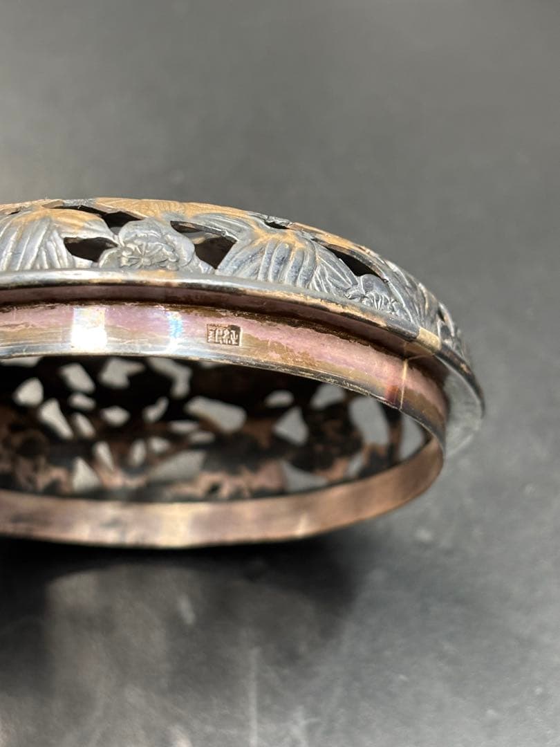 【極美品】諏訪蘇山作 香炉 青磁 三足香炉 純銀 花刻透し火屋 信幸造