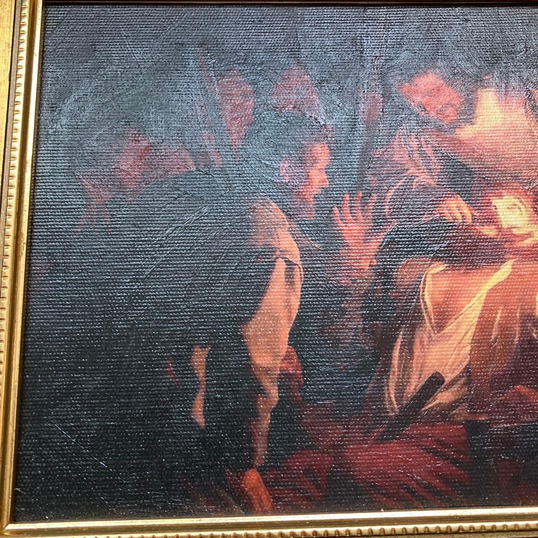 ヘリット・ファン・ホントホルスト 絵画 歯医者 ゴールド 額縁 ビンテージ レア