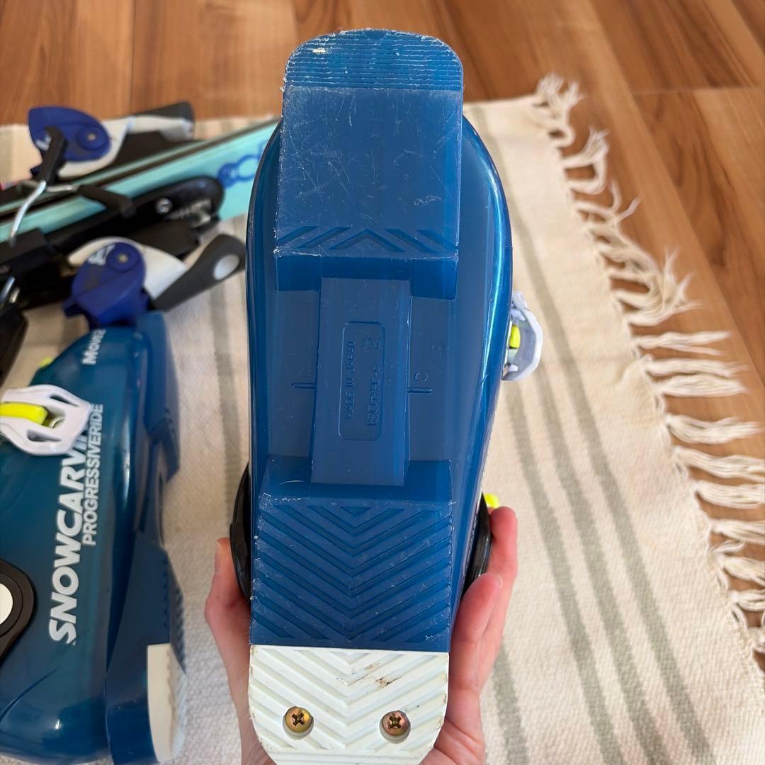 値下がり❣️子供用 スキー 4点セット バインディング、ストック、ブーツ20cm