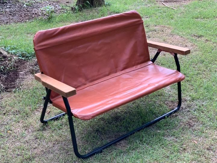 【超レア】本革＆天然木 鹿ベンチ専用カスタムカバーセット ライトブラウンレザー