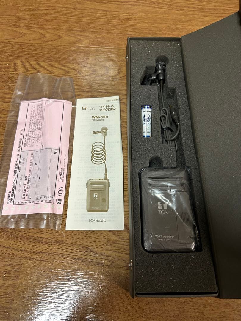 TOA ワイヤレスマイク　タイピン型　　WM-350-B11