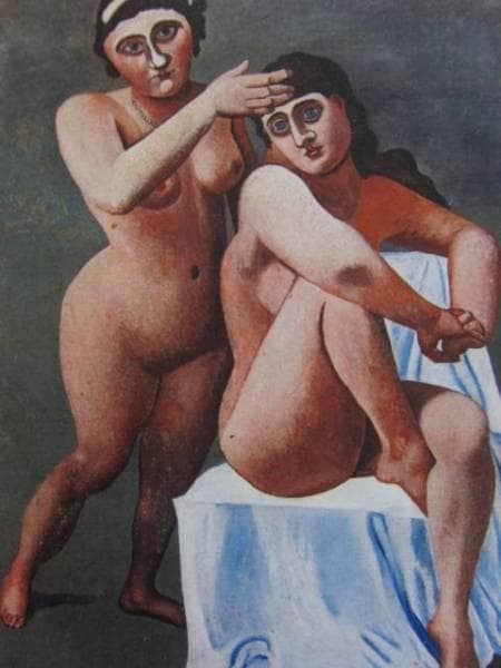 林武、【コワフューズ】、希少画集画、新品高級額・額装付、状態良好