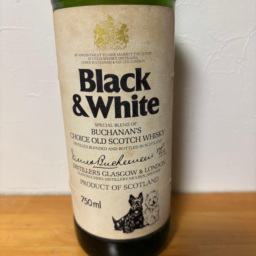 ✨古酒✨Black & White 1980年 スコッチウイスキー 750ml