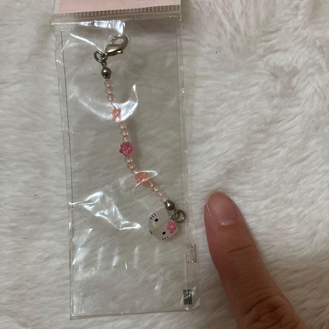 レア　希少　レトロ　ハローキティ ビーズ　マスコット　ストラップ