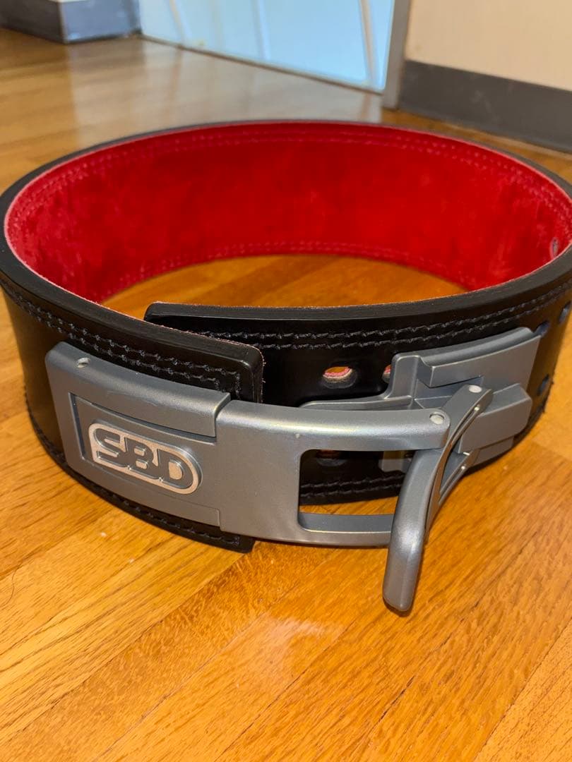 SBD トレーニング・パワーベルト 黒/赤 10mm M