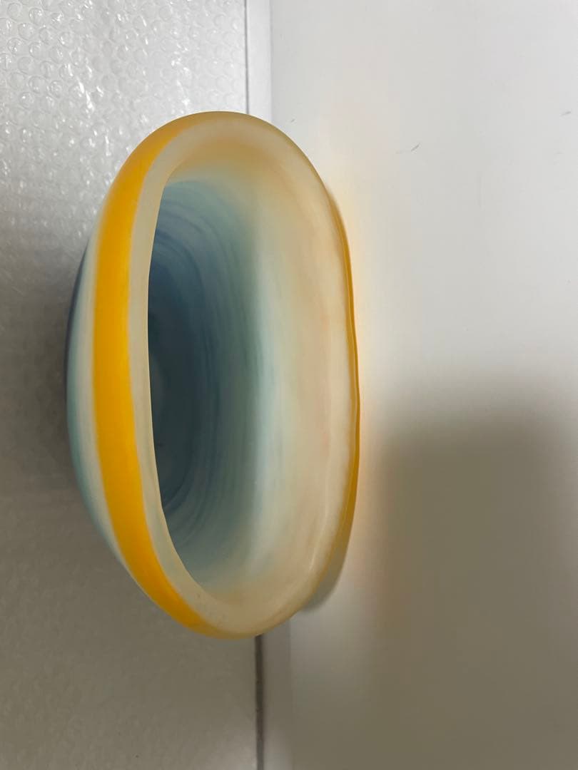 ガラス工芸家　岩田久利作　朝の海　花瓶　花器　箱付