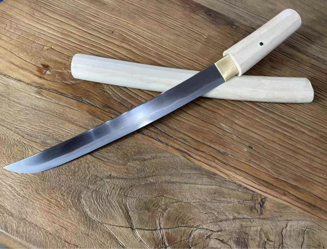 白鞘 平造り 鎧通し 短刀 日本刀 模造刀 鑑賞用 武具 舞踊刀 古兵器