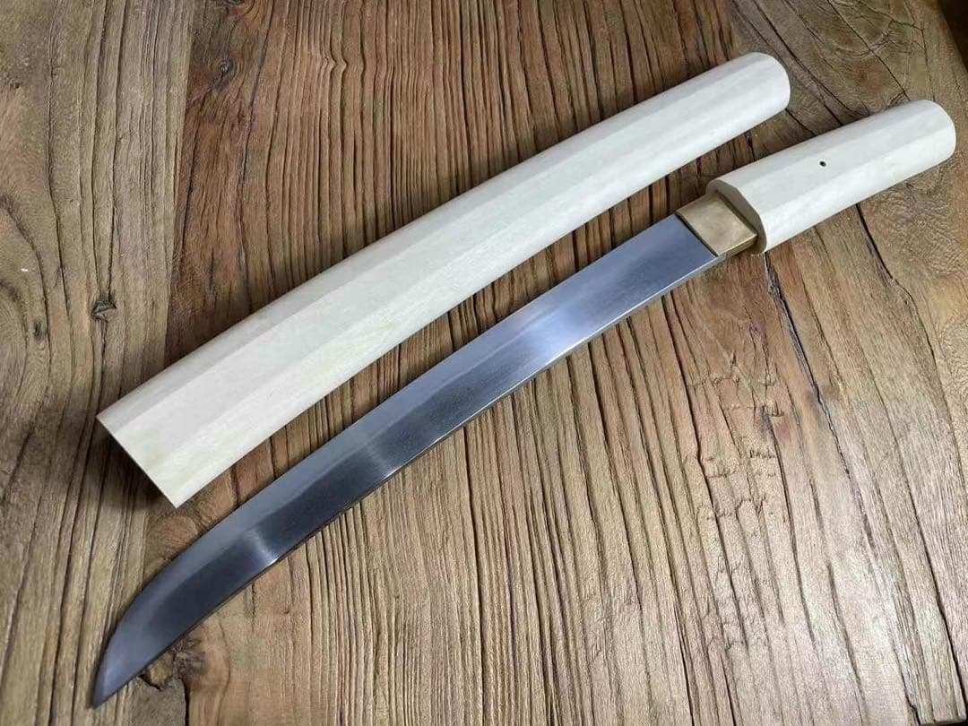 白鞘 平造り 鎧通し 短刀 日本刀 模造刀 鑑賞用 武具 舞踊刀 古兵器