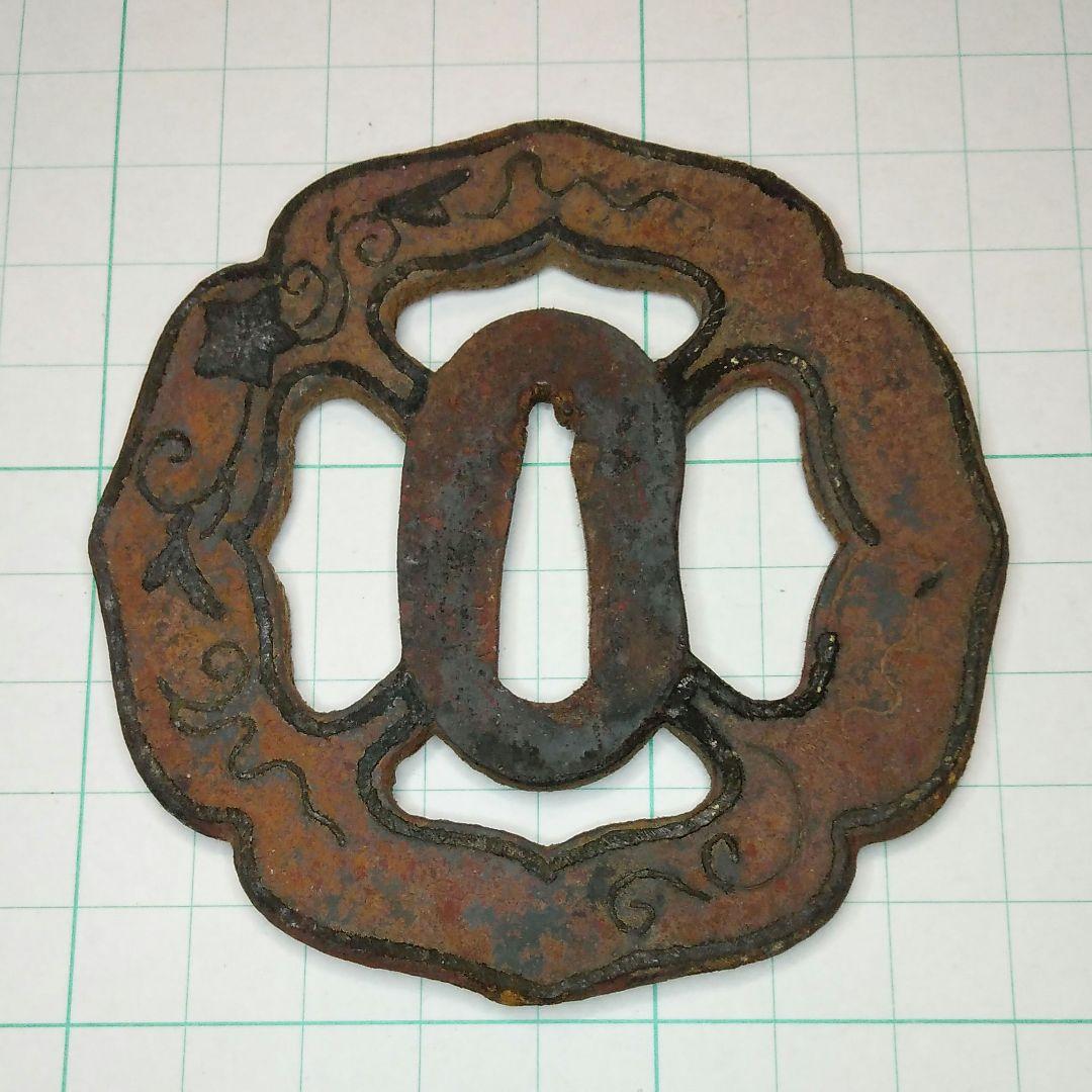 鍔　鉄鍔　アンティーク　骨董　金工　古美術　つば