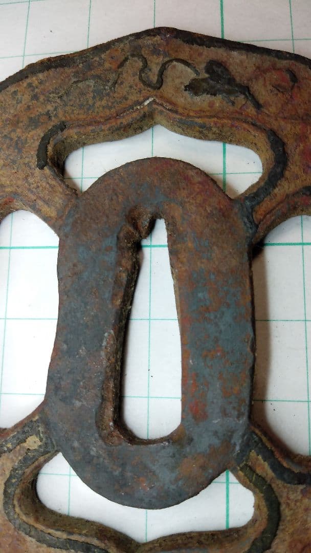 鍔　鉄鍔　アンティーク　骨董　金工　古美術　つば