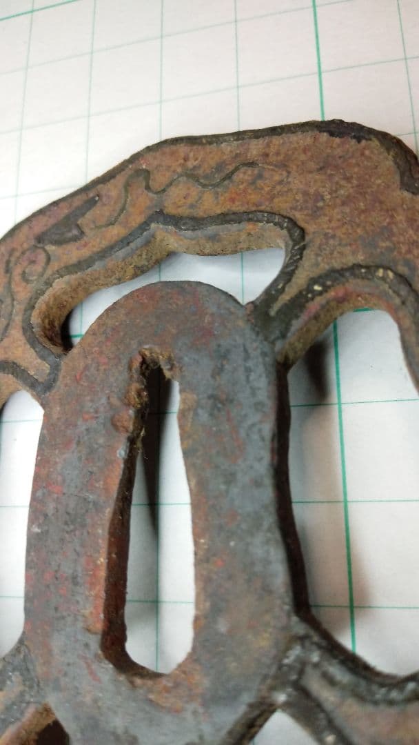 鍔　鉄鍔　アンティーク　骨董　金工　古美術　つば