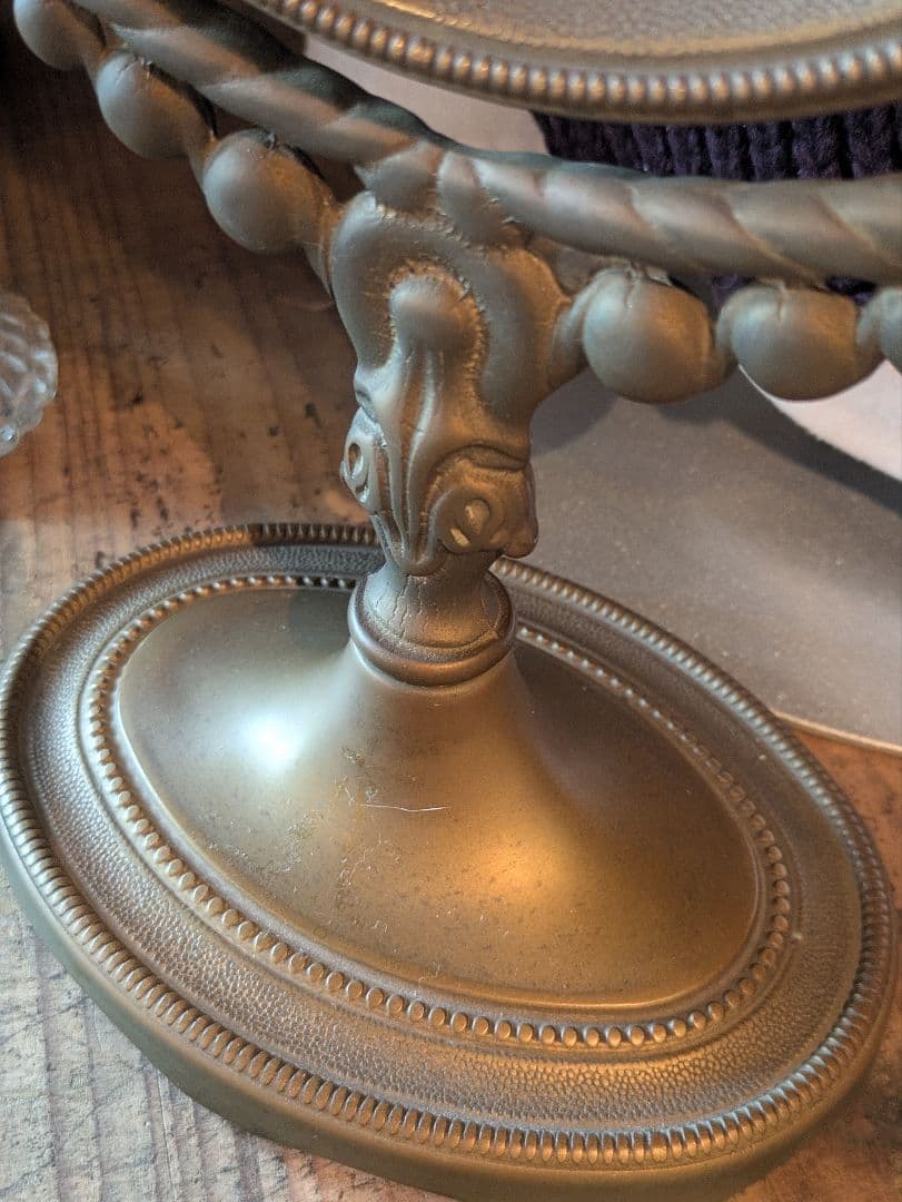 イタリアンビンテージ 真鍮製卓上ミラー