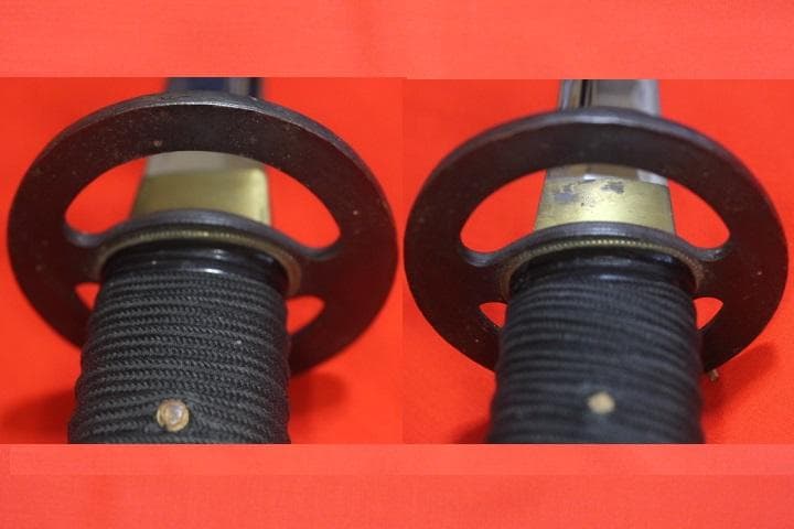 武蔵拵 大刀 二十四代 藤原兼房作 薄刃 栗形付 高級 模造刀 ★中古品