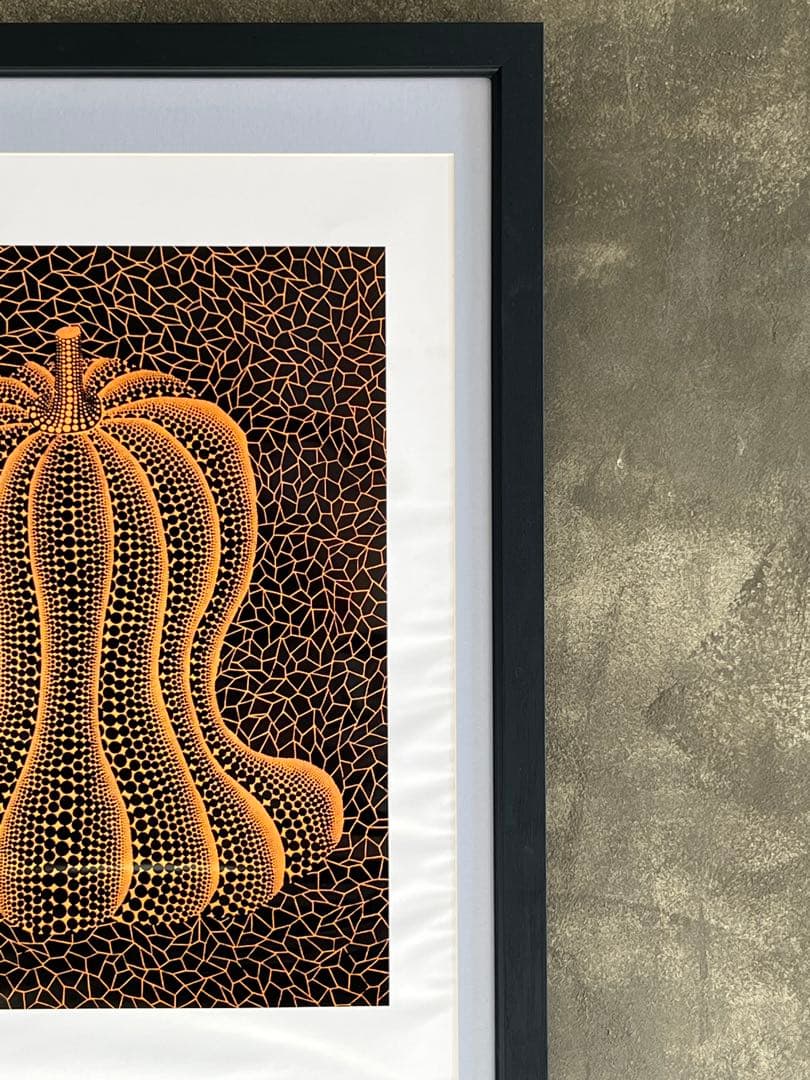 真作保証 草間彌生 ポスター HYOGO　AIDS’95／1995年作品 額装