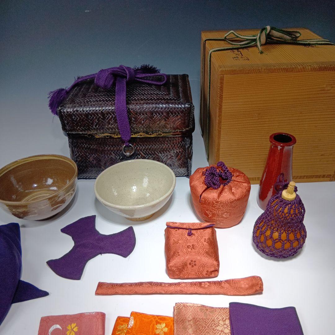 値下げ茶道具　御所籠一式　共箱