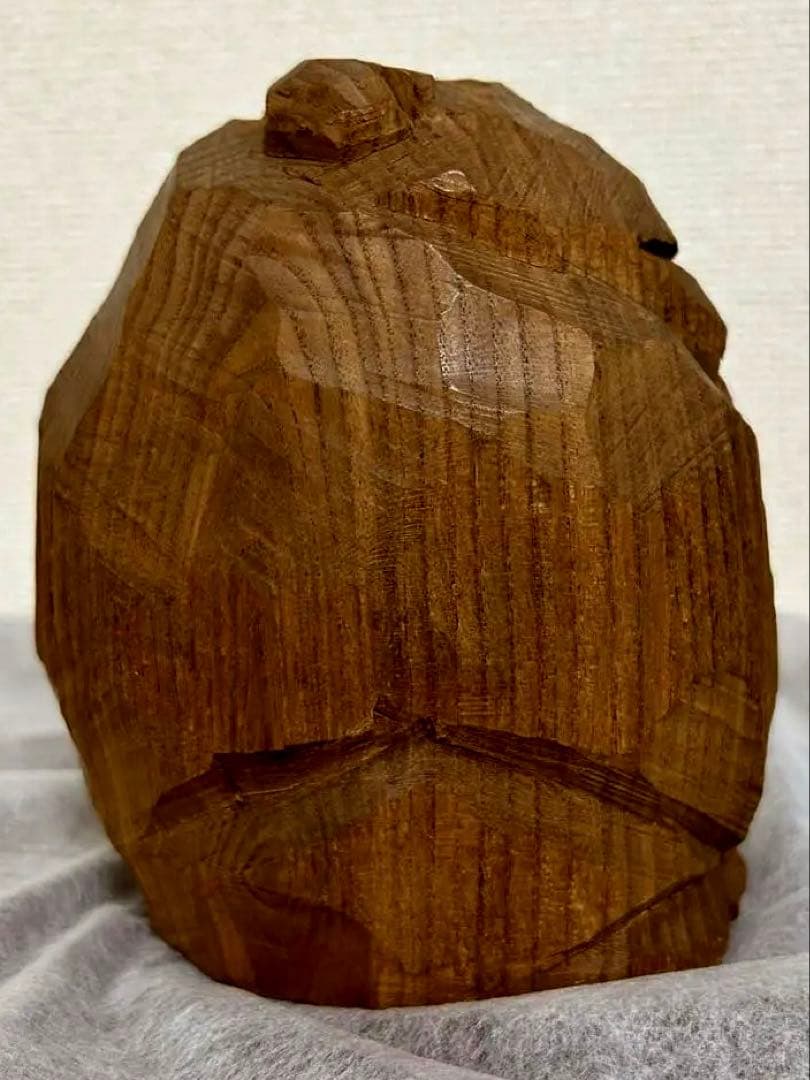 柴崎重行　眠り熊　木彫熊　1982