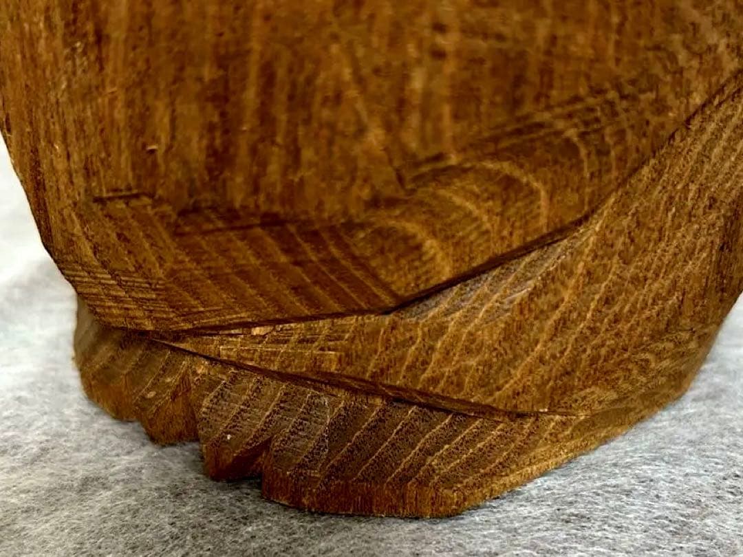 柴崎重行　眠り熊　木彫熊　1982