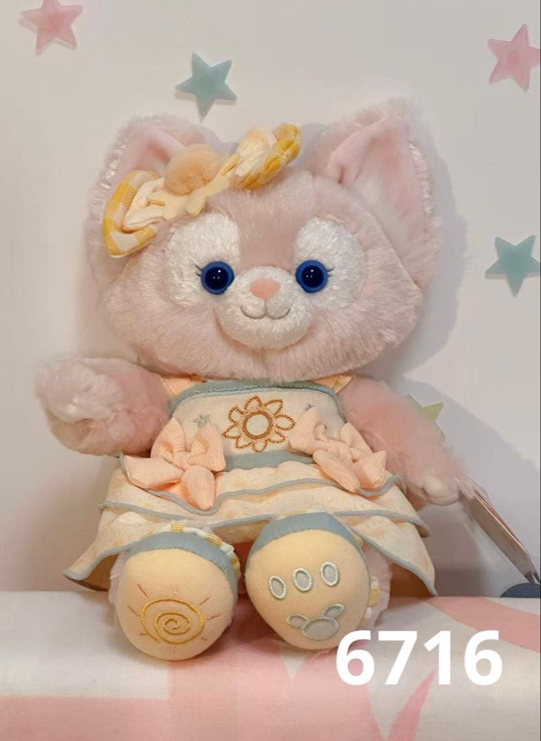 お顔厳選　上海ディズニー　虹　カラフル　リーナベル　ぬいぐるみss6716