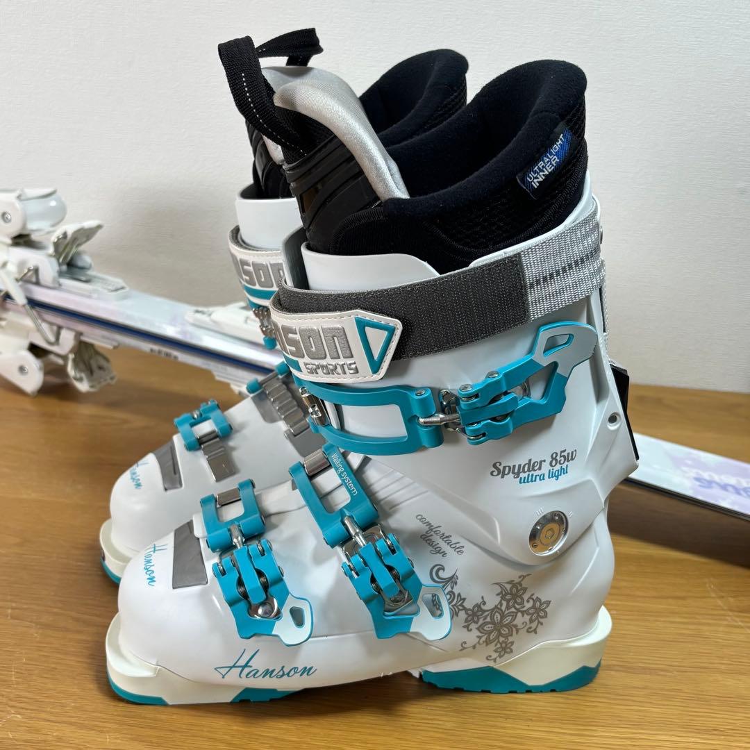 レディース　ジュニア　未使用　ほぼ新品スキーセット　Hanson23-23.5㎝