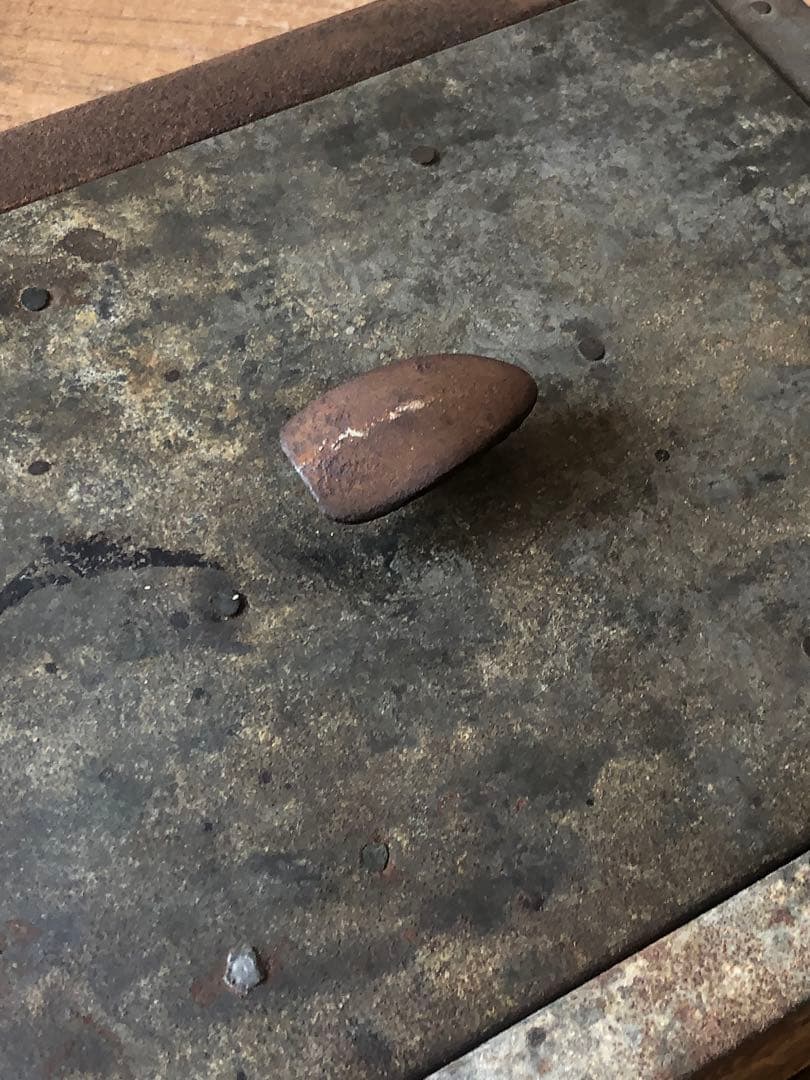 錻力の硯箱　文箱　ブロカント　ブリキ