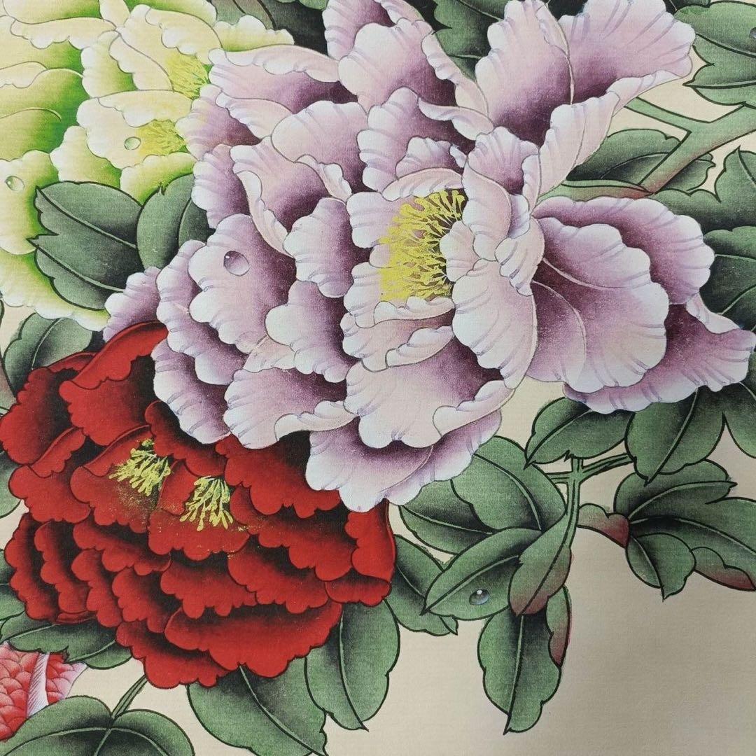 呉青霞 鯉魚図　三尺中堂掛け軸　中国画　宣紙　書画工芸