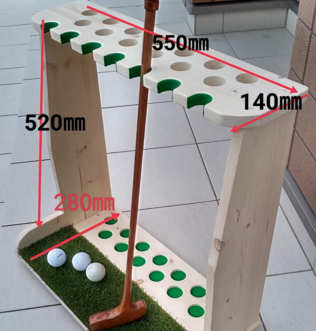ゴルフクラブスタンド13本＋7本　塗装仕上、色選べます【完成品でお届け】