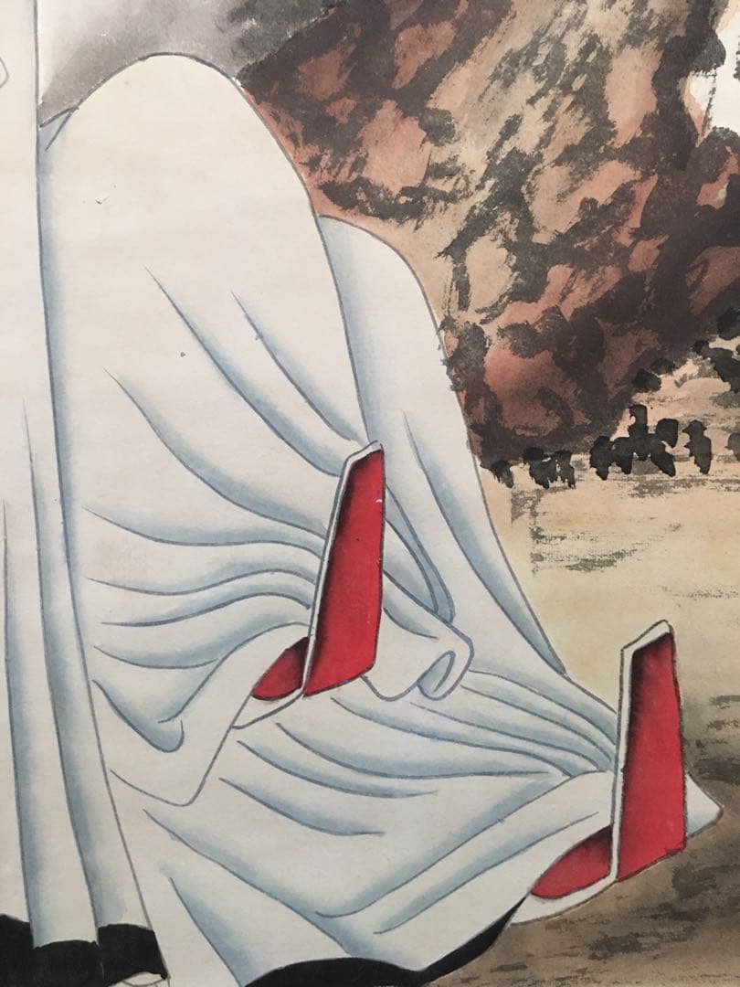 中国 人物画 掛け軸 中堂 四尺 手描き 宣紙 中国美術 書画 インテリア