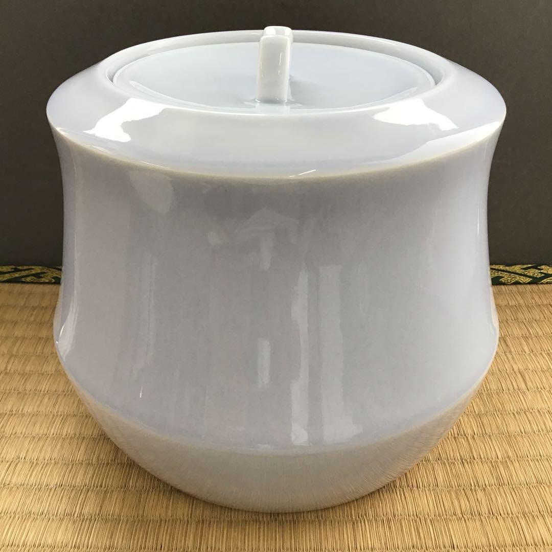 茶道具　天晴釉水指　素山窯　長江惣吉(曜変天目で有名作家)栞　共箱　S178MS