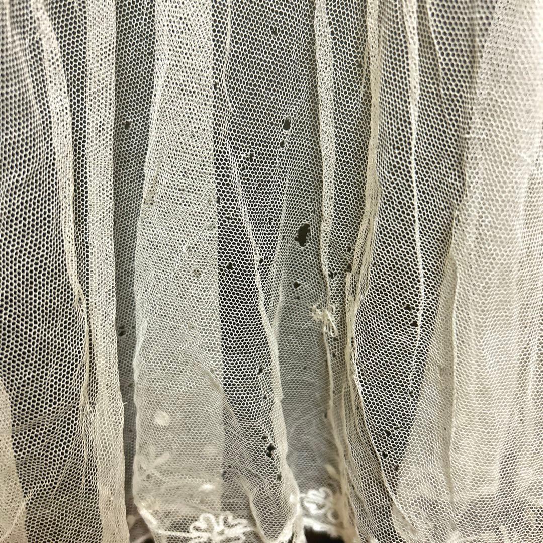 専用　フランスアンティーク　チュールレース　カーテン　天使　ガーランド　リボン