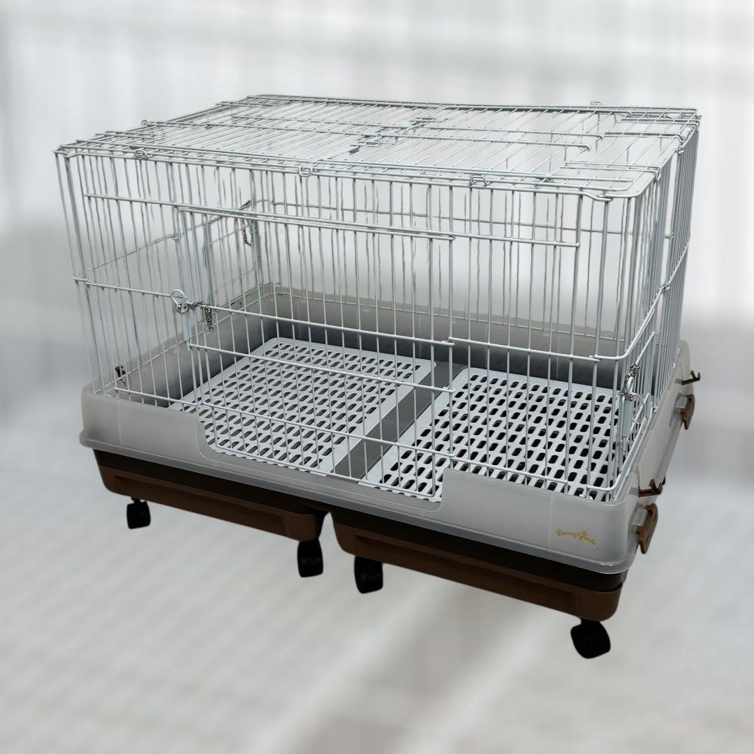 マルカン うさぎのカンタンおそうじケージ ワイドB