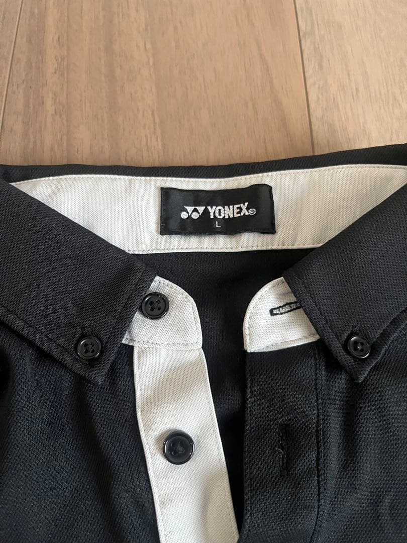 アビスパ福岡　選手移動着　YONEX ブラック ポロシャツ Lサイズ