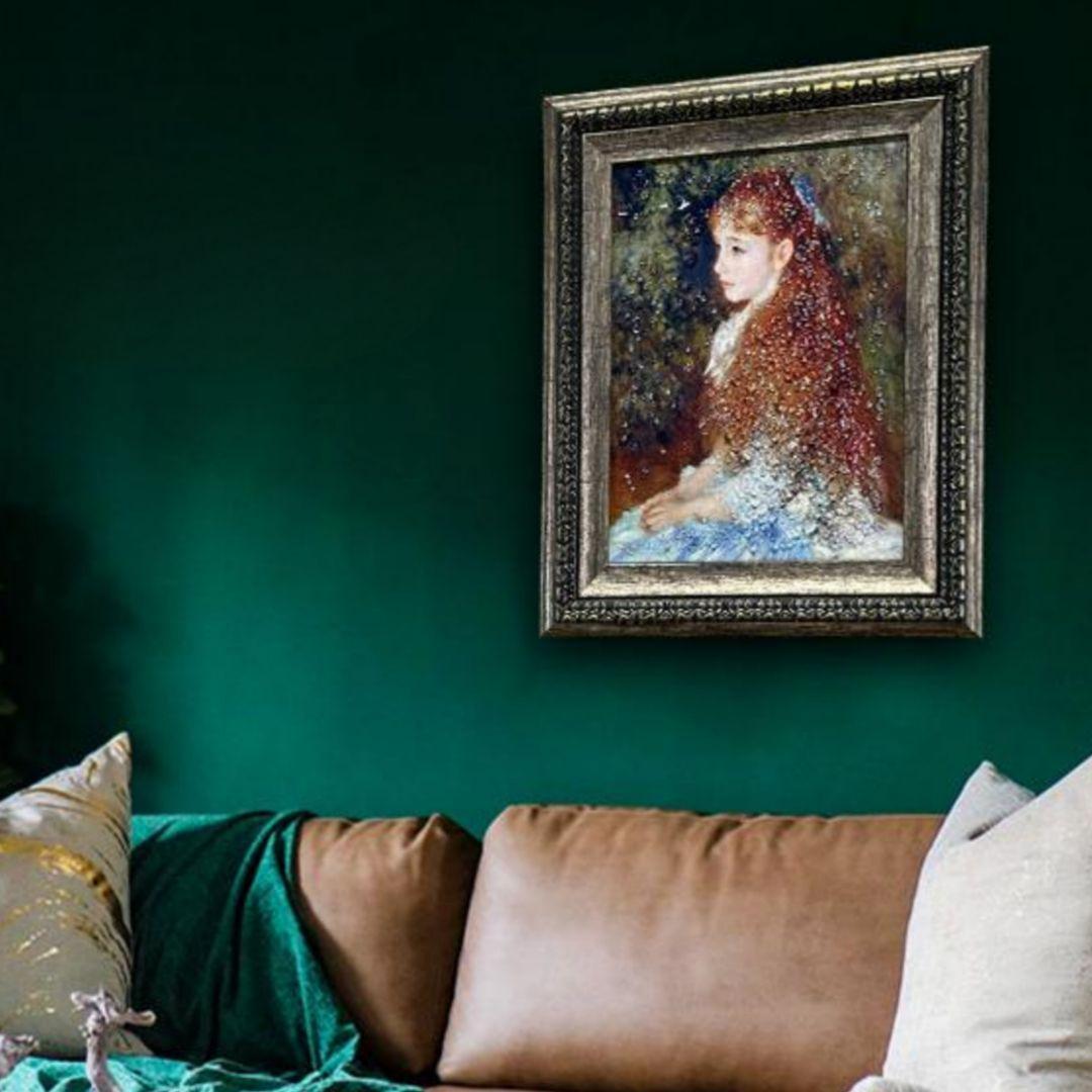 輸入雑貨　天然石　『イレーヌ・カーン・ダンヴェール嬢』　水晶絵　クリスタルアート