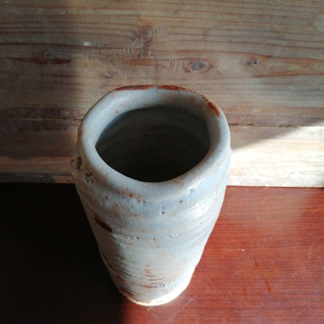 美濃焼　鈴木五郎　志野花入　26cm