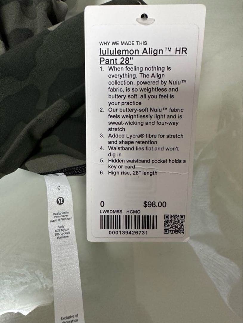 新品 ルルレモン レギンス アラインパンツ lululemon Align 0