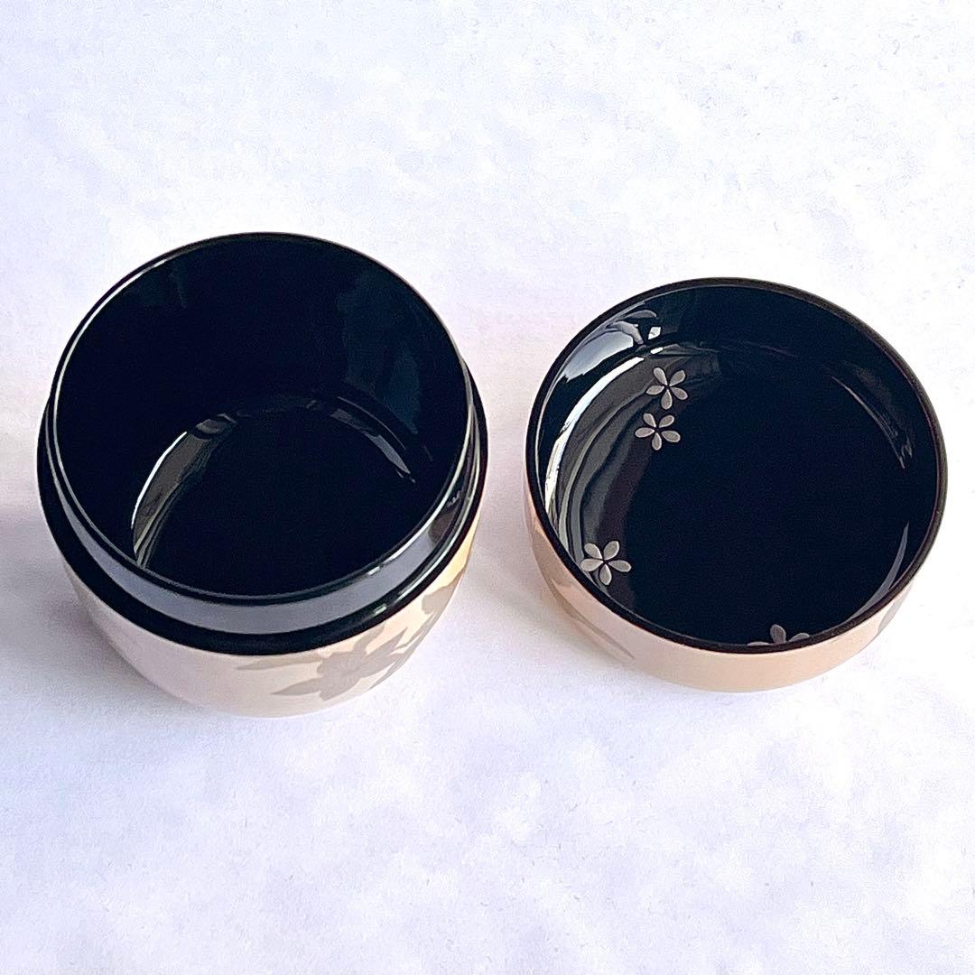 【極美品】●棗●森田洋古●白漆●仙桃蒔絵●金蒔絵●茶道具●桃