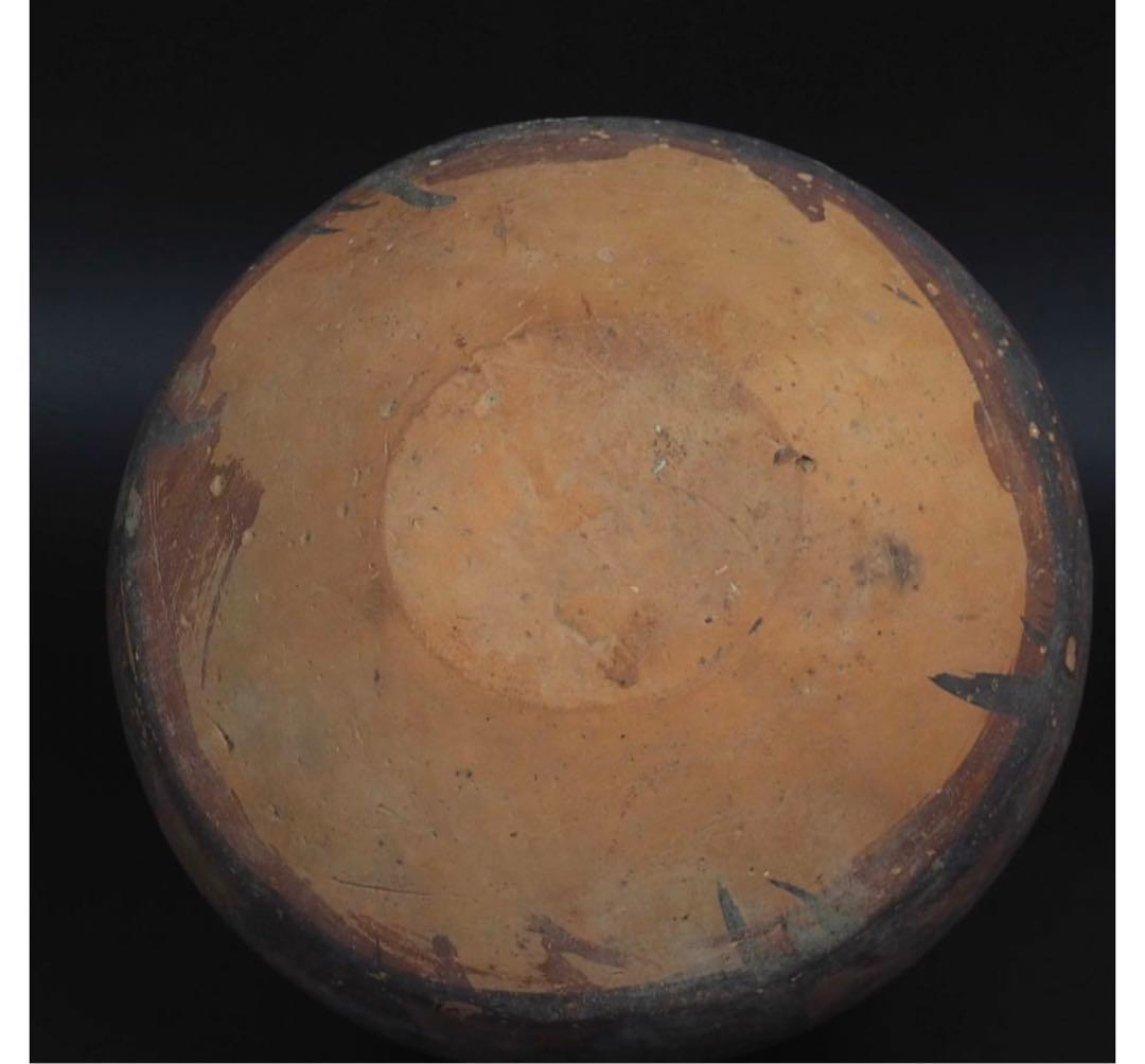 送料無料　本物保証　発掘品 馬家窯文化 彩陶幾何学文両耳壷 アンダーソン土器