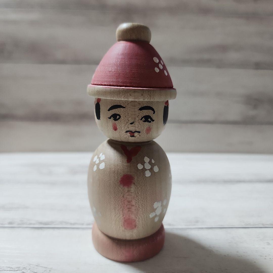 期間限定値下げ　こけし　帽子こけし　阿保金光　高さ約11cm