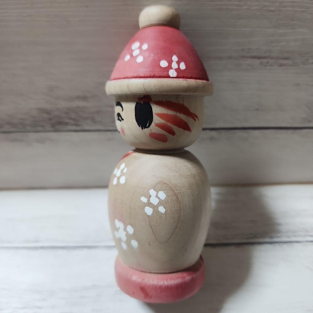 期間限定値下げ　こけし　帽子こけし　阿保金光　高さ約11cm