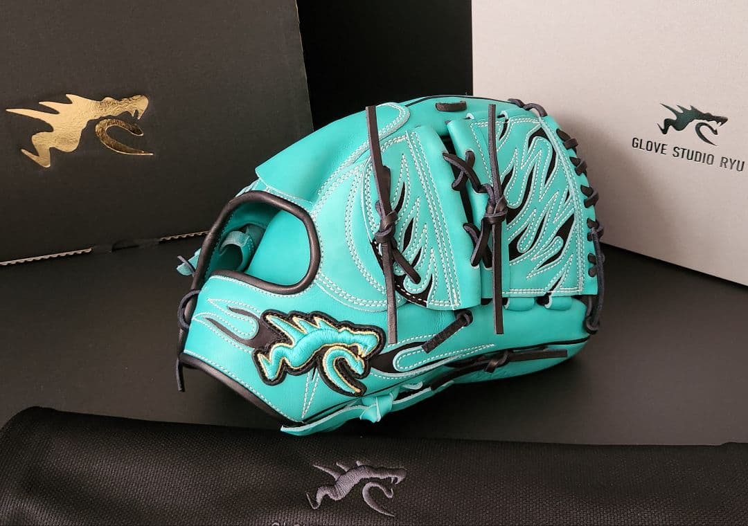 RYUプロモデル☆硬式投手用☆T BLUE×BLACK☆付属品完備☆龍☆台湾