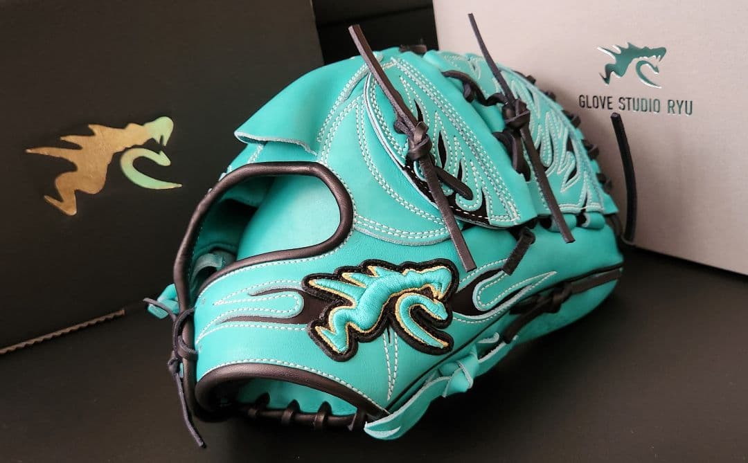 RYUプロモデル☆硬式投手用☆T BLUE×BLACK☆付属品完備☆龍☆台湾