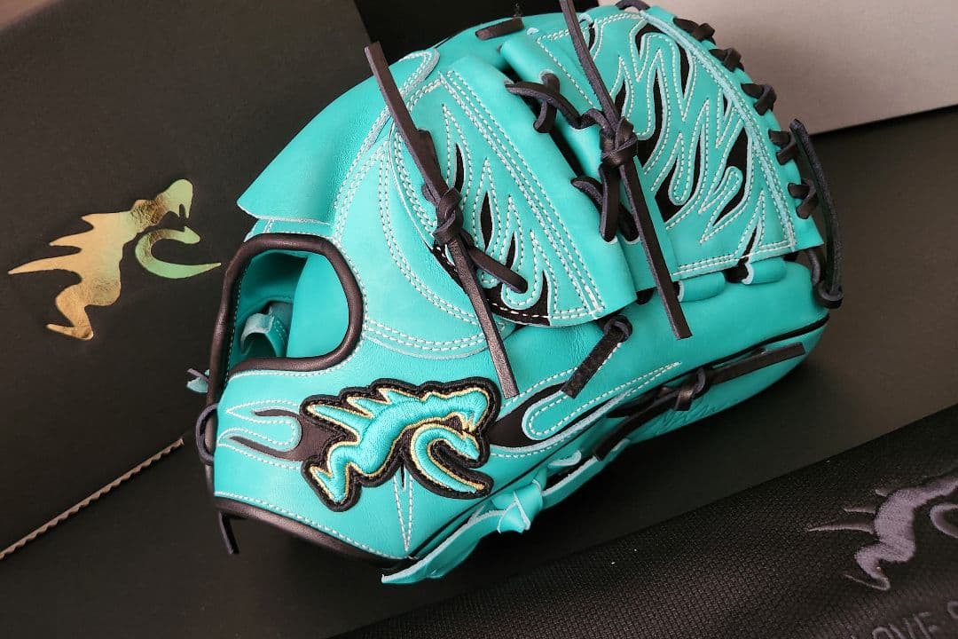 RYUプロモデル☆硬式投手用☆T BLUE×BLACK☆付属品完備☆龍☆台湾